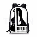 Musical Instruments Printing School Backpack for Kids