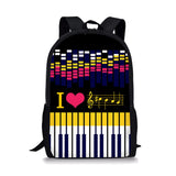 Musical Instruments Printing School Backpack for Kids