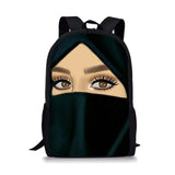 Muslim Islamic Girl Eyes Arabic Hijab Student Backpack