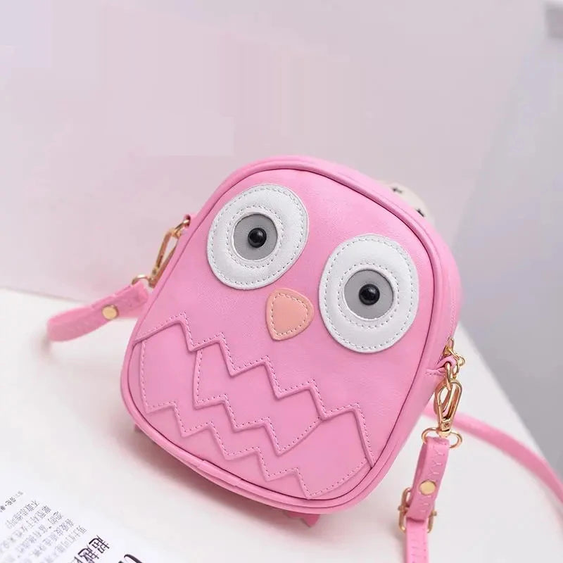 Cartoon Owl Pattern Crossbody Bag for Kids Girls