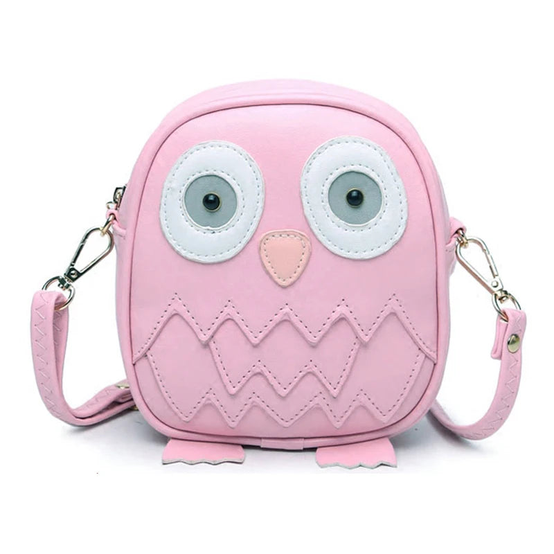 Cartoon Owl Pattern Crossbody Bag for Kids Girls
