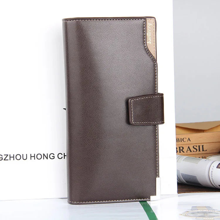 Long Men Purse Wallet Clutch PU Leather Male Business Wallet