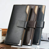 Long Men Purse Wallet Clutch PU Leather Male Business Wallet