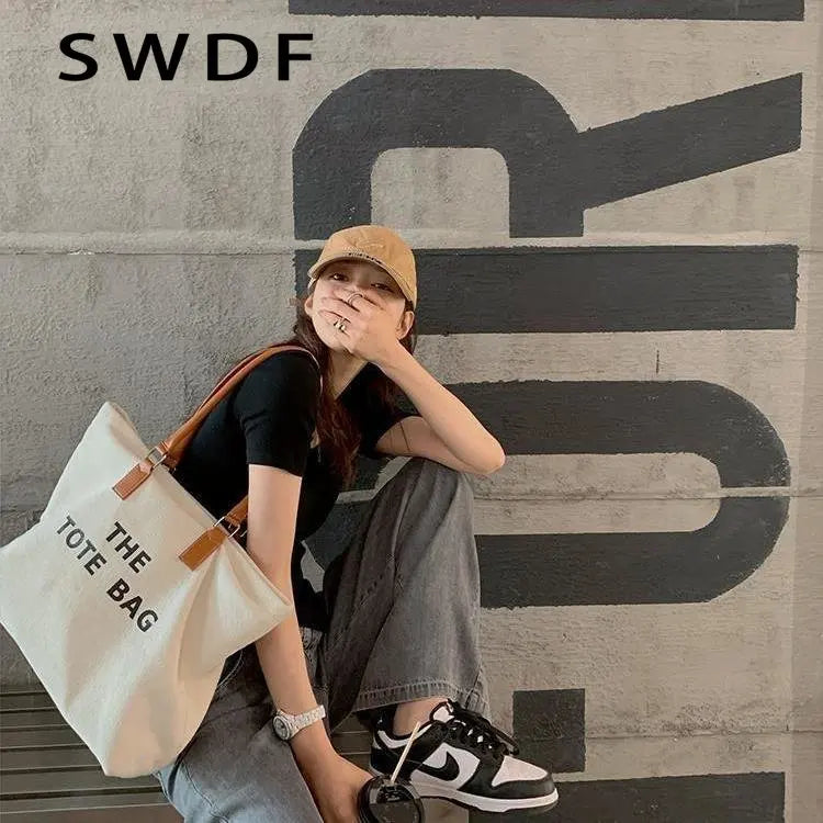 Casual Letter Shopper Bags for Women Shoulder Crossbody Bag Women's Bag