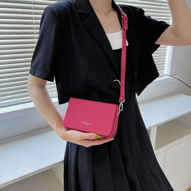 Small Square Bag Woman Ins Handbag Solid Shoulder Bag Crossbody