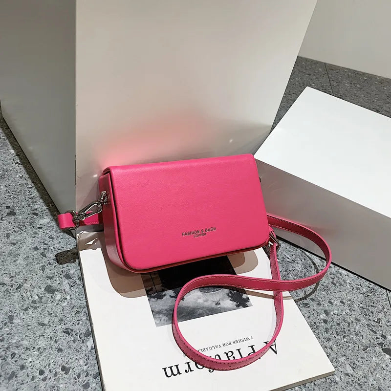 Small Square Bag Woman Ins Handbag Solid Shoulder Bag Crossbody