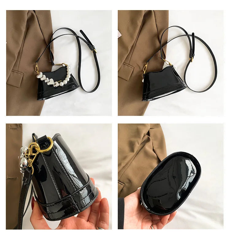 French Diamond Square Bag Handbag Noble Gem Shoulder Bag