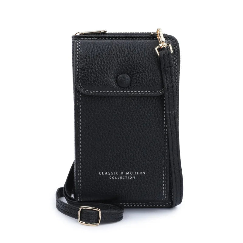 Mini Leather Crossbody Bag for Women - Matte Shoulder Clutch