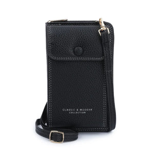 Mini Leather Crossbody Bag for Women - Matte Shoulder Clutch