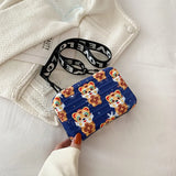 Cartoon Print Small Women's Messenger Bag Chain Crossbody B304