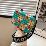 Cartoon Print Small Women's Messenger Bag Chain Crossbody B304