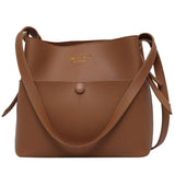 Casual Buckets Bag Women Shoulder Soft PU Leather Crossbody Bag