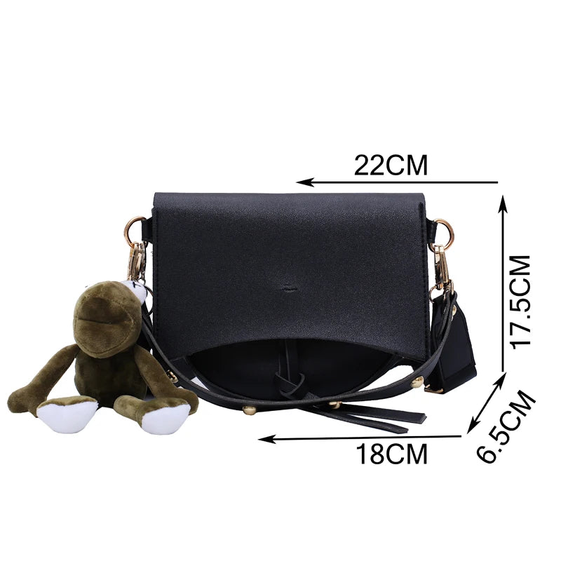Women Crossbody Bag Handbag With Doll Female Shoulder Messenger Bags