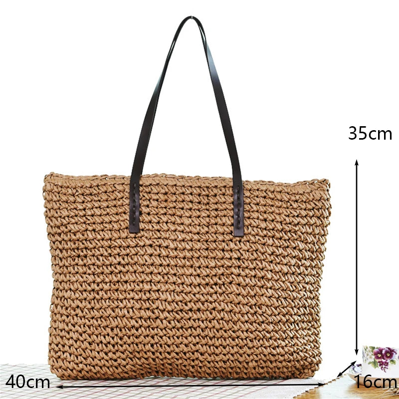 NEW Women Beach Bag Large Capacity Totes Leather Shoulder Bag