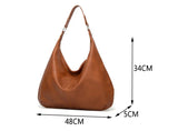 Women Tote Bag Soft PU Leather Large Capacity Handbag Shoulder Bag