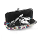 Boho Flower Print Women Retro Vintage Leather Small Wallet Purse Clutch Bag