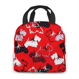 Cartoon Westie Lunch Bag Insulated Tote Picnic Food Cooler Pouch