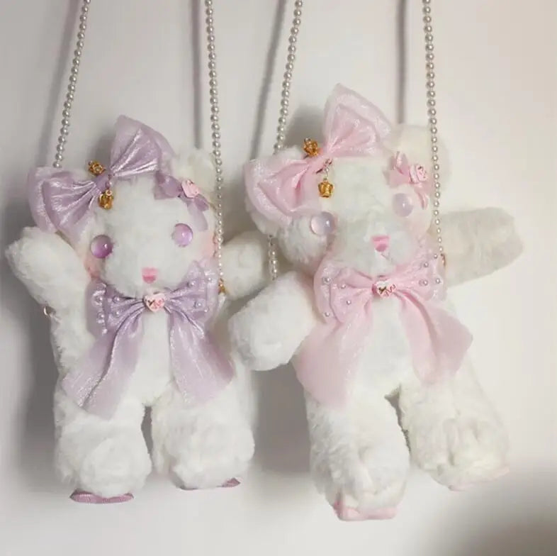 Crown Bear Lolita Bag Soft Sister Doll Diagonal Sweet Bag 2Colors