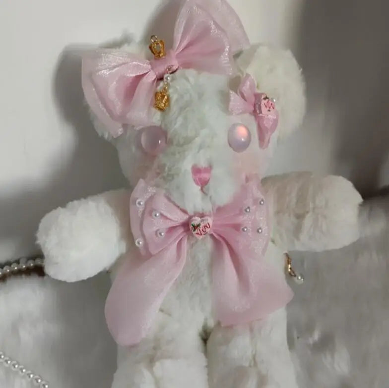 Crown Bear Lolita Bag Soft Sister Doll Diagonal Sweet Bag 2Colors