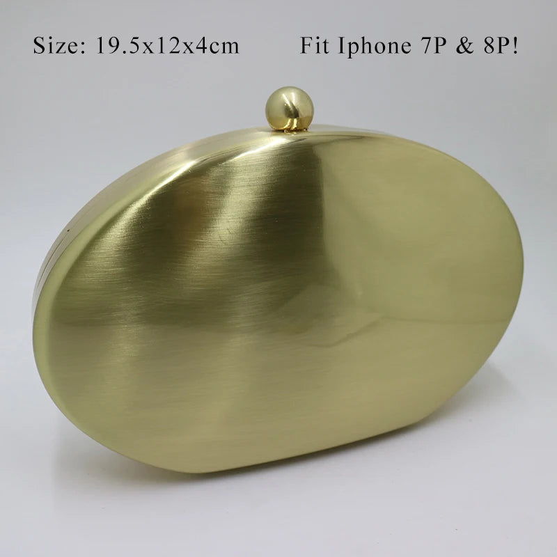 Metal Box Clutches Evening Bags Party Prom Bronze Silver