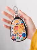 Cartoon Print Key Holders Small Zipper Purse Women Pouch