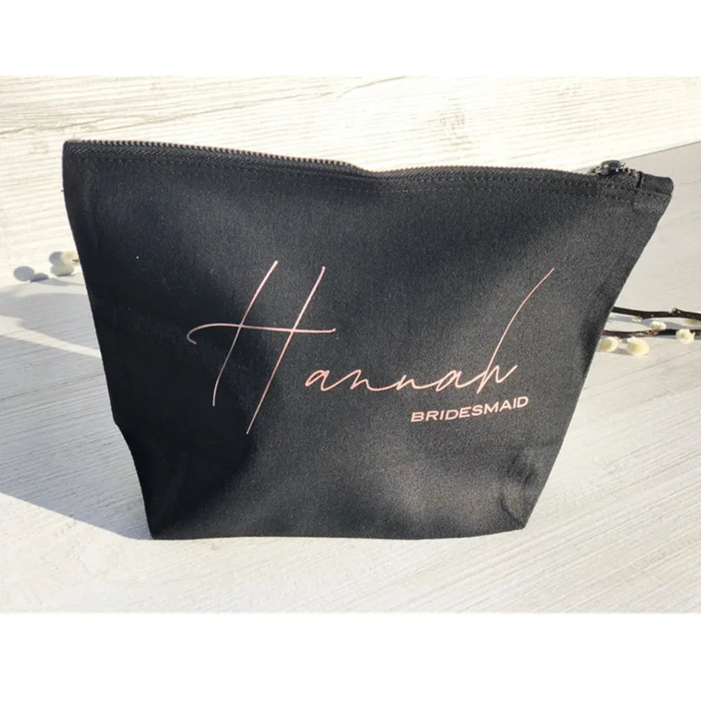 Personalized Make up Bag, Bridesmaid Gift, Christmas Bridal Shower Favor