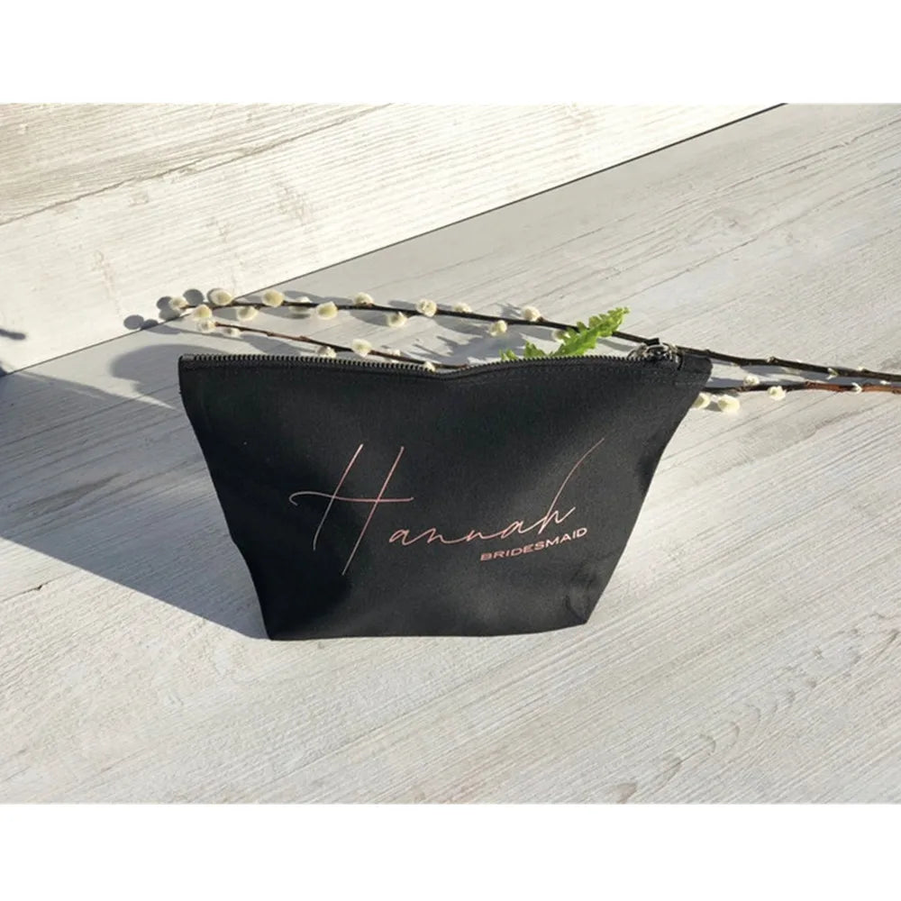 Personalized Make up Bag, Bridesmaid Gift, Christmas Bridal Shower Favor