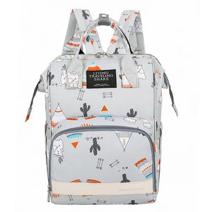 Large Capacity Nappy Backpack Multi-function Waterproof Mom Baby Bag