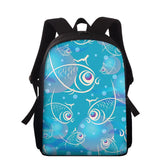 15-inch Cartoon Fish Children's Backpack For Girls Boys