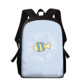 15-inch Cartoon Fish Children's Backpack For Girls Boys