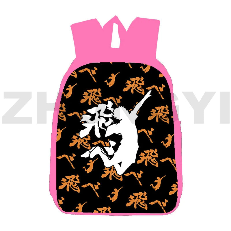 16 Inch Pink 3D Anime Haikyuu Bag Nekoma Backpack Girls Boys School Bags