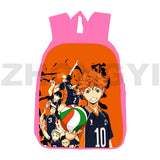16 Inch Pink 3D Anime Haikyuu Bag Nekoma Backpack Girls Boys School Bags