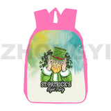 16" Pink 3D Anime St Patrick's Backpack Kids School Bag