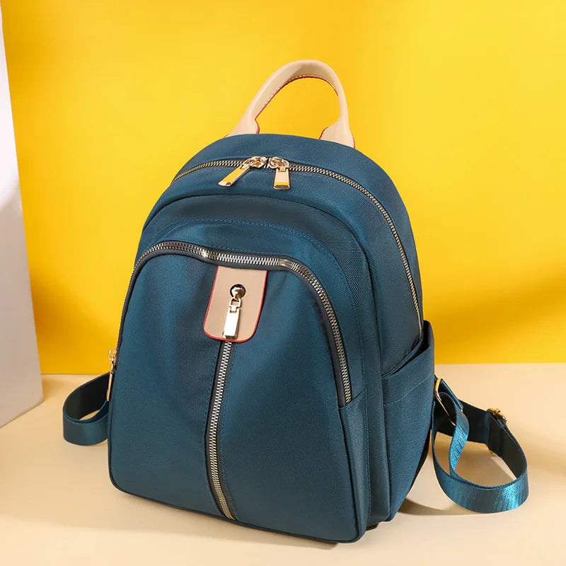 Waterproof Oxford Cloth Women Backpack School Bag High Capacity Bookbag