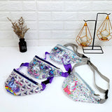 Cartoon Unicorn Girls Transparent Fanny Pack PVC Clear Beach Belt Bag
