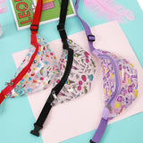Cartoon Unicorn Girls Transparent Fanny Pack PVC Clear Beach Belt Bag