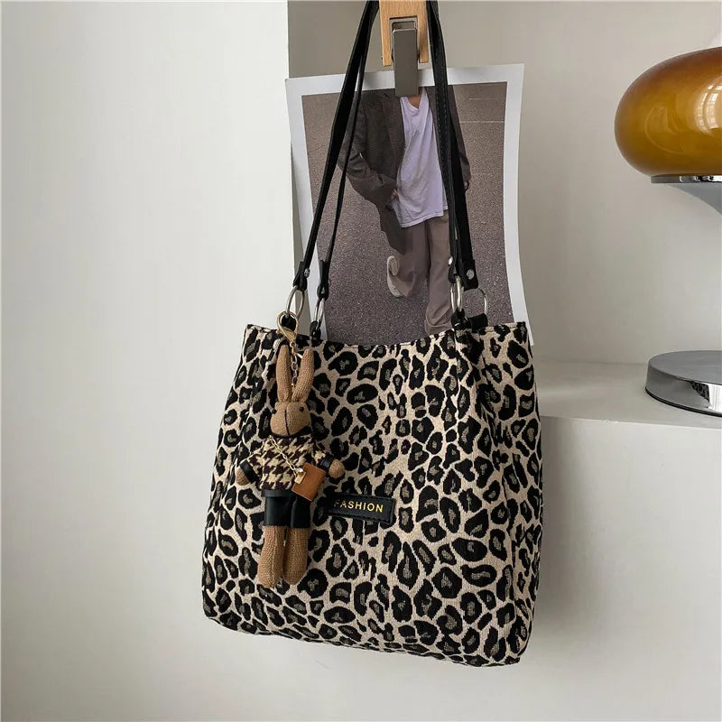 Leopard Shoulder Bag for Women Ladies Handbags Small Bag OL Style