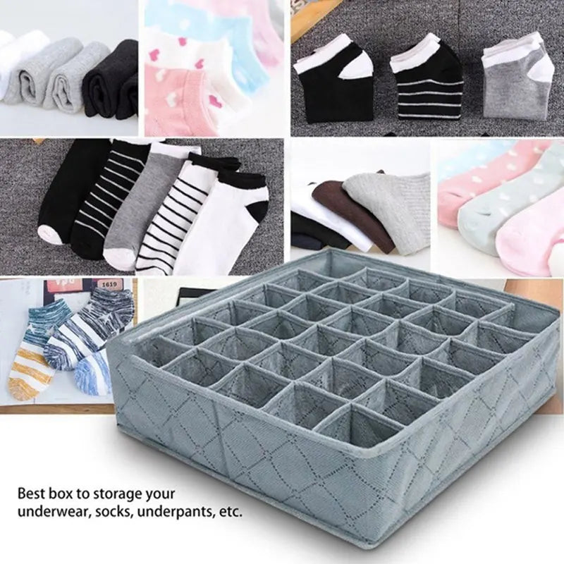 30 Grids Underwear Socks Storage Drawer Organizer Box