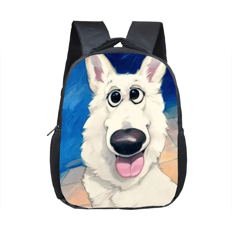 3D Animal Dog Children Backpacks Pug Husky Print Boy Girl Backpack