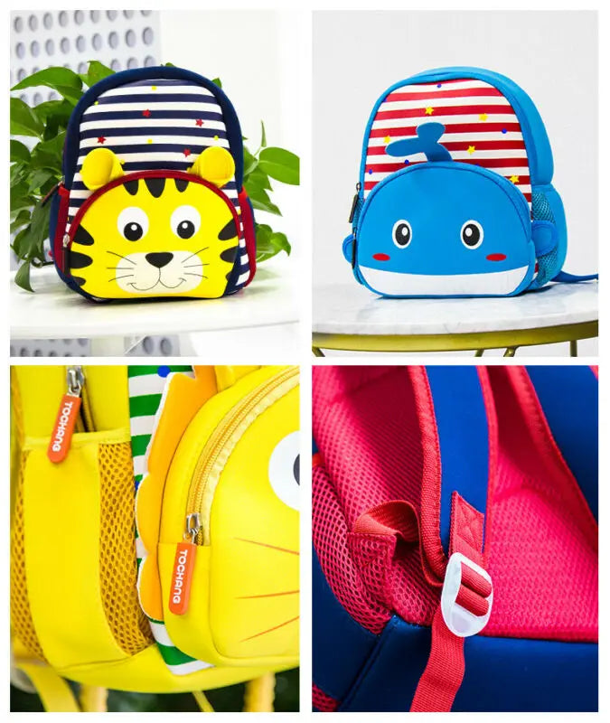 3D Cartoon Animal Bag Kid Toddler School Bags Backpack Kindergarten