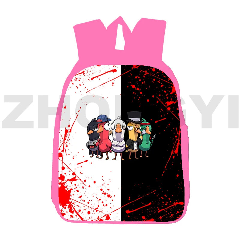 3D Goose Goose Duck Backpack for Girls Casual Woman Travel Bag