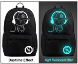 Anime School Backpacks for Kids Children Book Bag with Pencil Bag and Lock