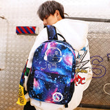 Anime School Backpacks for Kids Children Book Bag with Pencil Bag and Lock