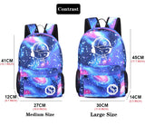 Anime School Backpacks for Kids Children Book Bag with Pencil Bag and Lock