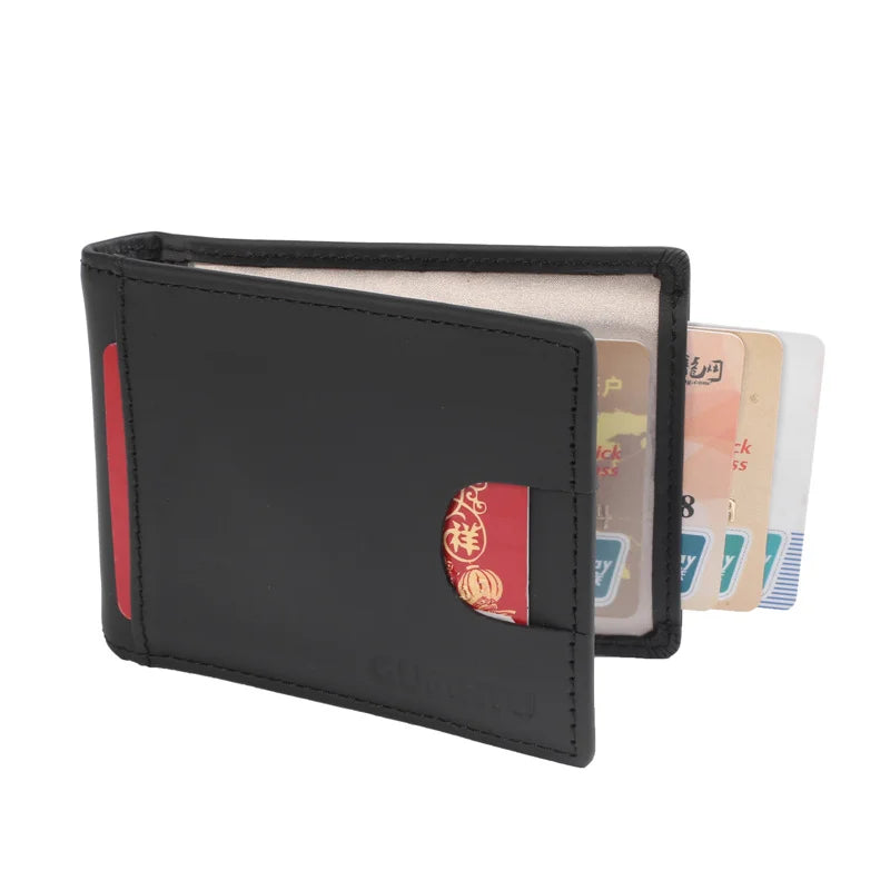 Arrival RFID Blocking Mini Leather Men Wallet Slim Man Purse