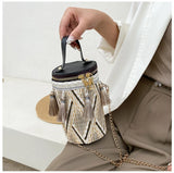 Women's Barrel Crossbody Bag Tassel Handbag