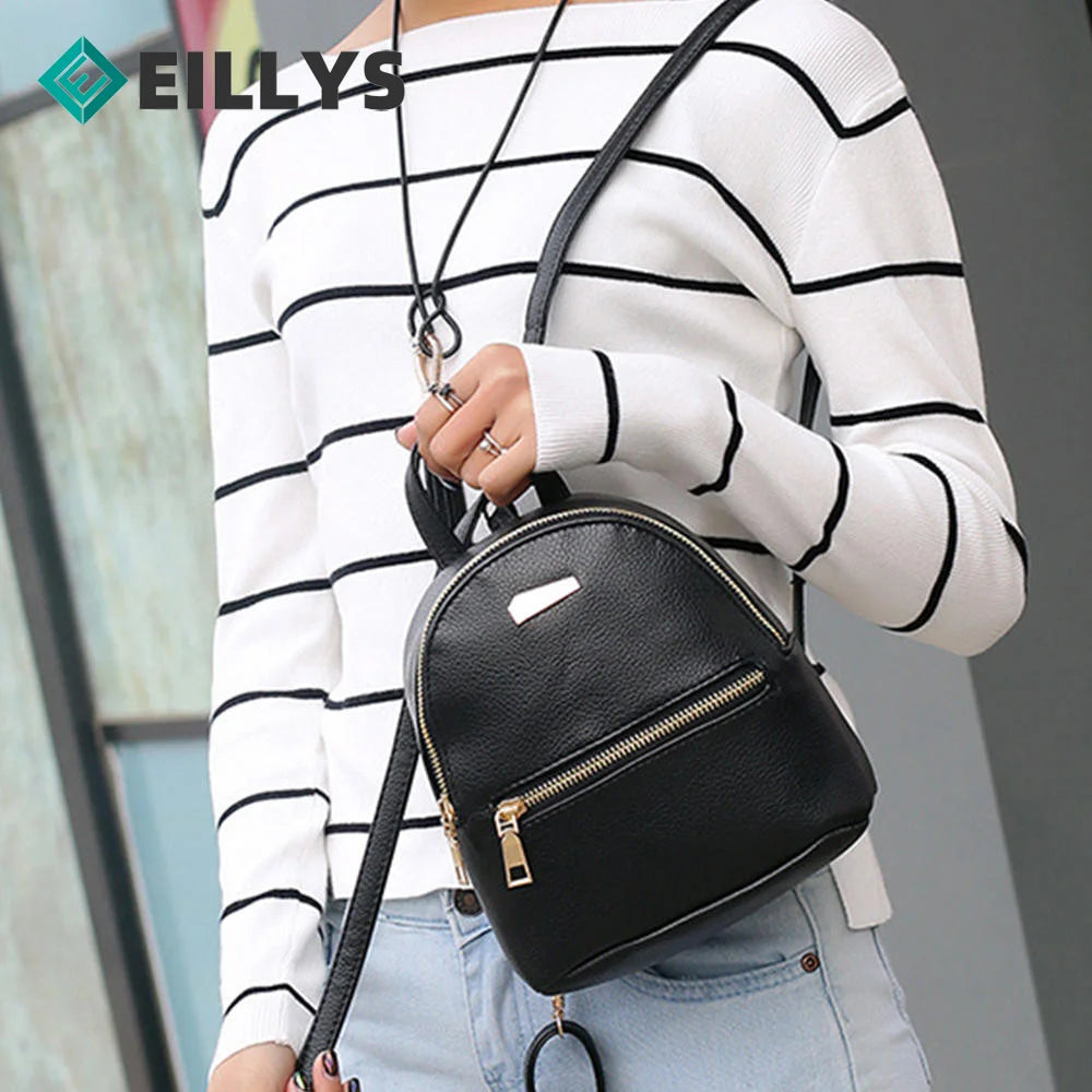 Arrival Women Pu Leather Backpack School Rucksack College Satchel Travel Bag