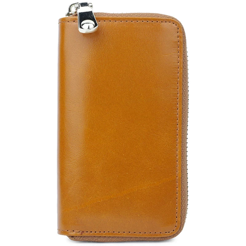 Arrivals Oil Wax Leather Unisex Key Wallet High Cowhide Multi-function