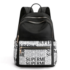 Floral Nylon Backpack Bags - Large Capacity Travel Tote Handbags