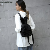 Winter Women's Plush Backpack Small Pink mochila feminina